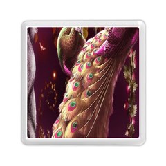 Peacock Dream, Fantasy, Flower, Girly, Peacocks, Pretty Memory Card Reader (square) by nateshop