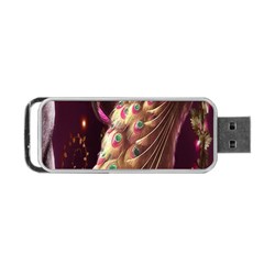 Peacock Dream, Fantasy, Flower, Girly, Peacocks, Pretty Portable Usb Flash (two Sides) by nateshop