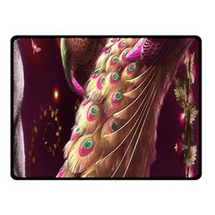 Peacock Dream, Fantasy, Flower, Girly, Peacocks, Pretty Two Sides Fleece Blanket (small) by nateshop