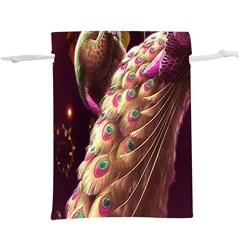 Peacock Dream, Fantasy, Flower, Girly, Peacocks, Pretty Lightweight Drawstring Pouch (xl) by nateshop