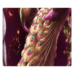 Peacock Dream, Fantasy, Flower, Girly, Peacocks, Pretty Premium Plush Fleece Blanket (small) by nateshop