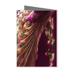 Peacock Dream, Fantasy, Flower, Girly, Peacocks, Pretty Mini Greeting Cards (Pkg of 8) Left