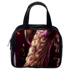 Peacock Dream, Fantasy, Flower, Girly, Peacocks, Pretty Classic Handbag (one Side) by nateshop