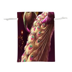 Peacock Dream, Fantasy, Flower, Girly, Peacocks, Pretty Lightweight Drawstring Pouch (l) by nateshop