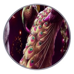 Peacock Dream, Fantasy, Flower, Girly, Peacocks, Pretty Wireless Fast Charger(white) by nateshop