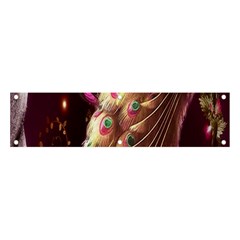 Peacock Dream, Fantasy, Flower, Girly, Peacocks, Pretty Banner And Sign 4  X 1  by nateshop