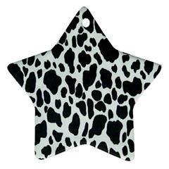 Black And White Cow Print 10 Cow Print, Hd Wallpaper Ornament (star) by nateshop