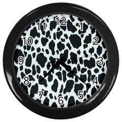 Black And White Cow Print 10 Cow Print, Hd Wallpaper Wall Clock (black) by nateshop