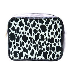 Black And White Cow Print 10 Cow Print, Hd Wallpaper Mini Toiletries Bag (one Side) by nateshop