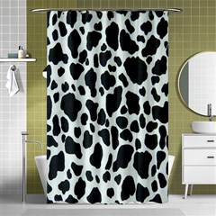 Black And White Cow Print 10 Cow Print, Hd Wallpaper Shower Curtain 48  X 72  (small)  by nateshop