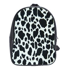 Black And White Cow Print 10 Cow Print, Hd Wallpaper School Bag (xl) by nateshop