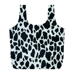 Black And White Cow Print 10 Cow Print, Hd Wallpaper Full Print Recycle Bag (l) by nateshop