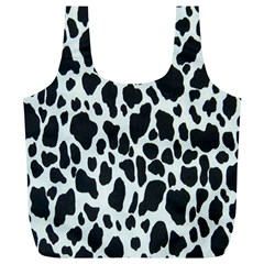 Black And White Cow Print 10 Cow Print, Hd Wallpaper Full Print Recycle Bag (xl) by nateshop