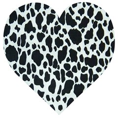 Black And White Cow Print 10 Cow Print, Hd Wallpaper Wooden Puzzle Heart by nateshop