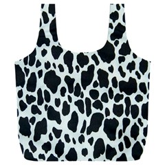 Black And White Cow Print 10 Cow Print, Hd Wallpaper Full Print Recycle Bag (xxxl) by nateshop