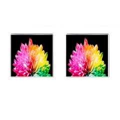 Abstract, Amoled, Back, Flower, Green Love, Orange, Pink, Cufflinks (square) by nateshop