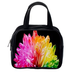 Abstract, Amoled, Back, Flower, Green Love, Orange, Pink, Classic Handbag (one Side) by nateshop