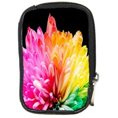 Abstract, Amoled, Back, Flower, Green Love, Orange, Pink, Compact Camera Leather Case by nateshop