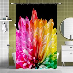 Abstract, Amoled, Back, Flower, Green Love, Orange, Pink, Shower Curtain 48  X 72  (small)  by nateshop