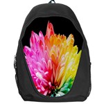 Abstract, Amoled, Back, Flower, Green Love, Orange, Pink, Backpack Bag Front