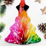 Abstract, Amoled, Back, Flower, Green Love, Orange, Pink, Christmas Tree Ornament (Two Sides) Back