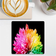 Abstract, Amoled, Back, Flower, Green Love, Orange, Pink, Uv Print Square Tile Coaster  by nateshop