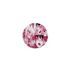 Ahegao Pink, Anime, Girl, Girlface, Girls, Pattern, White, Hd 1  Mini Buttons by nateshop