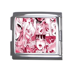 Ahegao Pink, Anime, Girl, Girlface, Girls, Pattern, White, Hd Mega Link Italian Charm (18mm) by nateshop