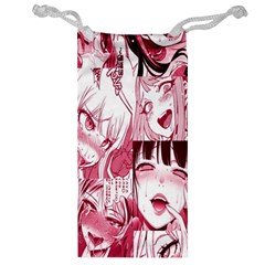 Ahegao Pink, Anime, Girl, Girlface, Girls, Pattern, White, Hd Jewelry Bag