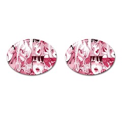 Ahegao Pink, Anime, Girl, Girlface, Girls, Pattern, White, Hd Cufflinks (Oval)