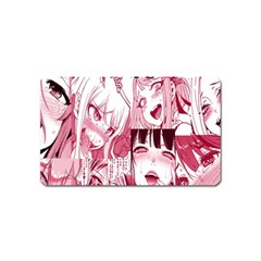 Ahegao Pink, Anime, Girl, Girlface, Girls, Pattern, White, Hd Magnet (name Card) by nateshop