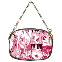 Ahegao Pink, Anime, Girl, Girlface, Girls, Pattern, White, Hd Chain Purse (Two Sides)