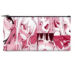 Ahegao Pink, Anime, Girl, Girlface, Girls, Pattern, White, Hd Pencil Case