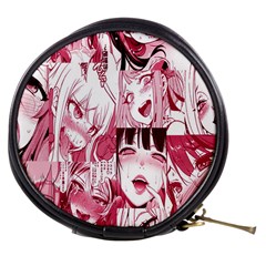 Ahegao Pink, Anime, Girl, Girlface, Girls, Pattern, White, Hd Mini Makeup Bag