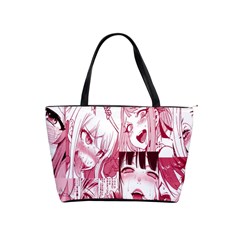 Ahegao Pink, Anime, Girl, Girlface, Girls, Pattern, White, Hd Classic Shoulder Handbag