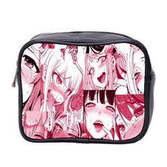 Ahegao Pink, Anime, Girl, Girlface, Girls, Pattern, White, Hd Mini Toiletries Bag (two Sides) by nateshop