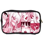 Ahegao Pink, Anime, Girl, Girlface, Girls, Pattern, White, Hd Toiletries Bag (One Side) Front