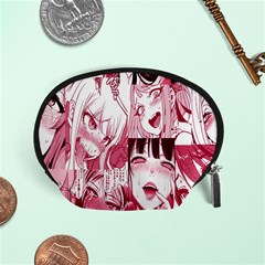 Ahegao Pink, Anime, Girl, Girlface, Girls, Pattern, White, Hd Accessory Pouch (small) by nateshop