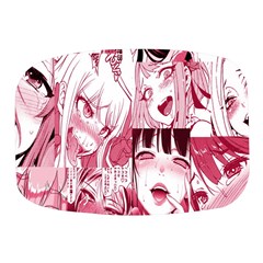 Ahegao Pink, Anime, Girl, Girlface, Girls, Pattern, White, Hd Mini Square Pill Box by nateshop