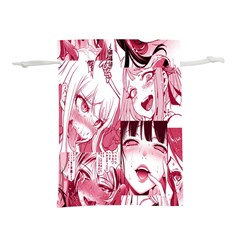 Ahegao Pink, Anime, Girl, Girlface, Girls, Pattern, White, Hd Lightweight Drawstring Pouch (s) by nateshop