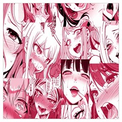 Ahegao Pink, Anime, Girl, Girlface, Girls, Pattern, White, Hd Lightweight Scarf  by nateshop