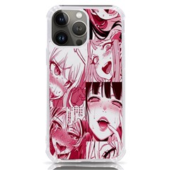 Ahegao Pink, Anime, Girl, Girlface, Girls, Pattern, White, Hd Iphone 13 Pro Max Tpu Uv Print Case by nateshop