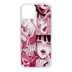 Ahegao Pink, Anime, Girl, Girlface, Girls, Pattern, White, Hd Iphone 14 Tpu Uv Print Case by nateshop