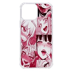 Ahegao Pink, Anime, Girl, Girlface, Girls, Pattern, White, Hd Iphone 13 Pro Max Tpu Uv Print Case by nateshop