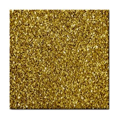 Gold Glittering Background Gold Glitter Texture, Close-up Tile Coaster by nateshop