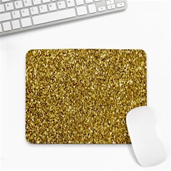 Gold Glittering Background Gold Glitter Texture, Close-up Small Mousepad by nateshop