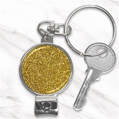 Gold Glittering Background Gold Glitter Texture, Close-up Nail Clippers Key Chain by nateshop