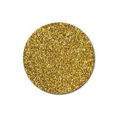 Gold Glittering Background Gold Glitter Texture, Close-up Magnet 3  (round) by nateshop