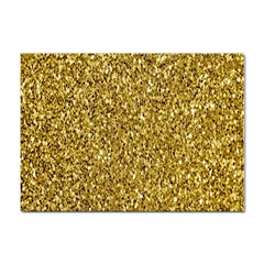 Gold Glittering Background Gold Glitter Texture, Close-up Sticker A4 (100 Pack) by nateshop