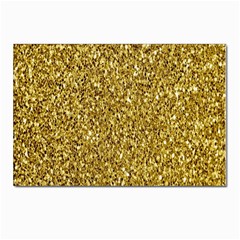 Gold Glittering Background Gold Glitter Texture, Close-up Postcards 5  X 7  (pkg Of 10) by nateshop